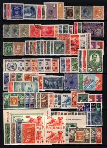 Philippines #194-#C86 1898-1960 Mostly Mint, King Alfonso, Air Mail, 105 items