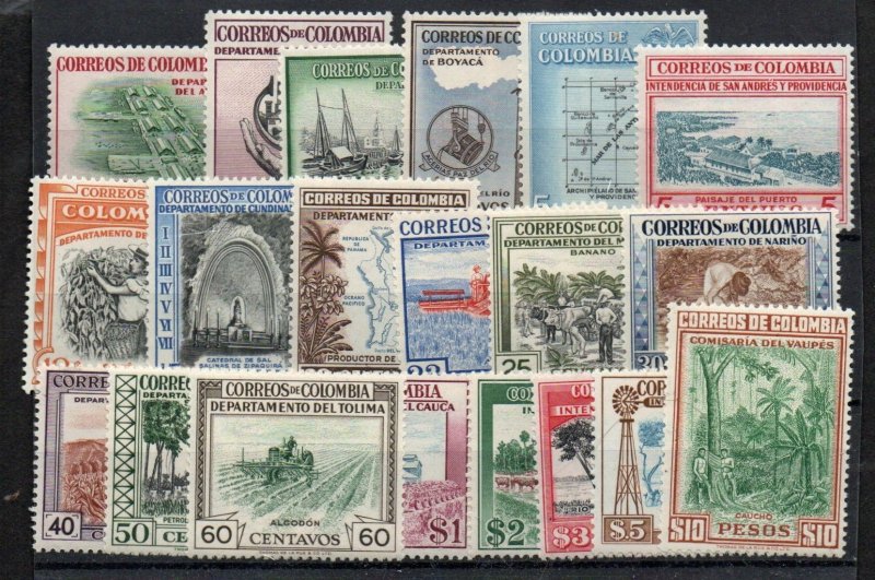 Columbia 644-665 Set Mint hingd
