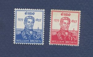 IRELAND - Scott 161-162  - VF MNH - William Brown - 1957