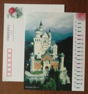 Germany New Swan Stone Castle,CN 99 shanghai world famous scenery calendar PSC