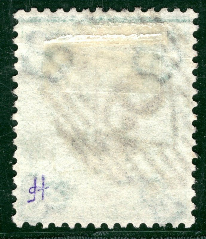 GB QV Stamp SG.73 1s Pale Green (1856) Superb Numeral Used Cat £350 RRED53