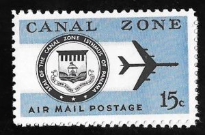 CANAL ZONE C44 15 cents Blue & black Stamp Mint OG NH VF