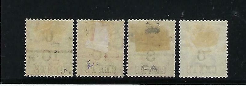 BRITISH HONDURAS SCOTT #28-36 188-91 SURCHARGES  - MINT LIGHT HINGED/HINGED