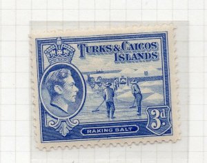 Turks & Caicos Islands 1938 Early Issue Fine Mint Hinged 3d. NW-95223