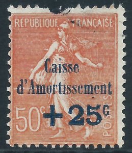 France, Sc #B29, 50c + 25c, Used