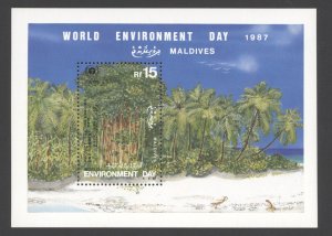 1988 MALDIVE ISLANDS 1287 Environment Day S/S MNH