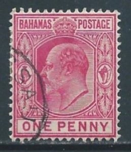 Bahamas #37 Used 1p Edward VII - Wmk. 2