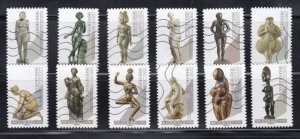 France 2019 Sc#5626-5637 The Female Nude in Sculpture Used