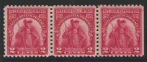 USA Sc#657 MNH - strip of 3