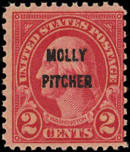 US Scott 646 F/MNH - 1928 2¢ Molly Pitcher - Sound-NO FAULTS