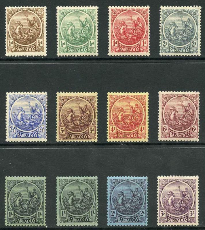 Barbados SG213/28 1921 Set of 12 M/Mint