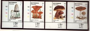 Botswana Scott 321-24 Mushrooms Mint Never Hinged in mounts