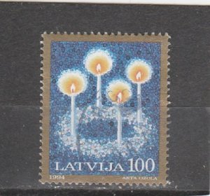 Latvia  Scott#  388  Used  (1994 Candles)