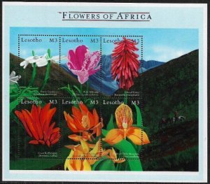 Lesotho MNH S/S 1237 Flowers Of Africa