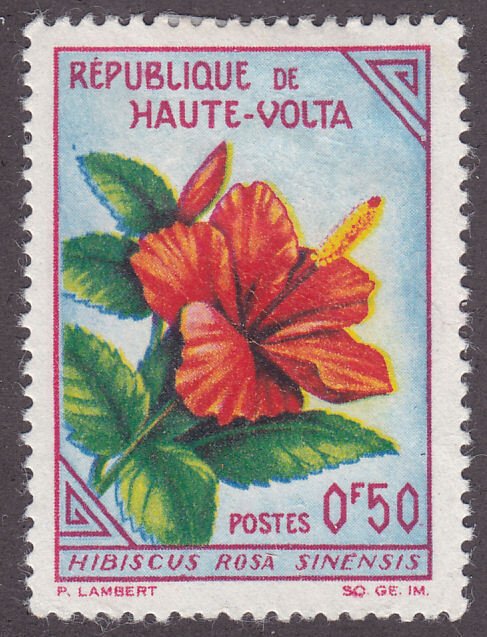 Burkina Faso 111 Hibiscus 1963