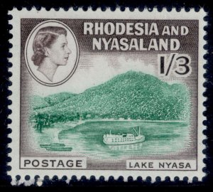 RHODESIA & NYASALAND QEII SG26, 1s 3d emerald & deep chocolate, NH MINT.