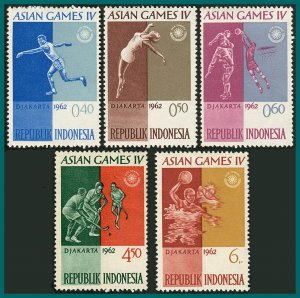 Indonesia 1962 Asian Games 2, MNH #555-569,SG908-SG922