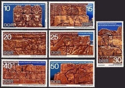 Germany-GDR 1215-1221,MNH.Michel 1584-1590. Archaeological work in Africa,1970.