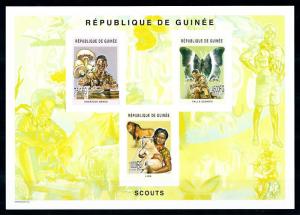 [95673] Guinea 2004 Scouting Mushrooms Butterfly Lions Imperf. Sheet MNH