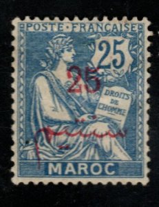 French Morocco Scott 33 MH* stamp on Fresh white paper