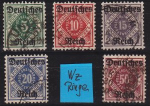 GERMANY REICH Dienst [1920] MiNr 0052-56 ( O/used ) [01]