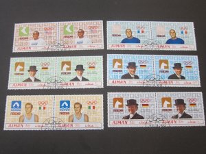 Ajman 1969 Sc 486-91 Olympics CTO pair set FU