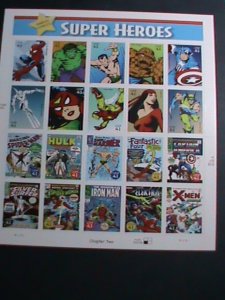 ​UNITED STATES-2007 SC#4159-MARVEL COMICS-SUPER HEROES MNH SHEET VERY FINE