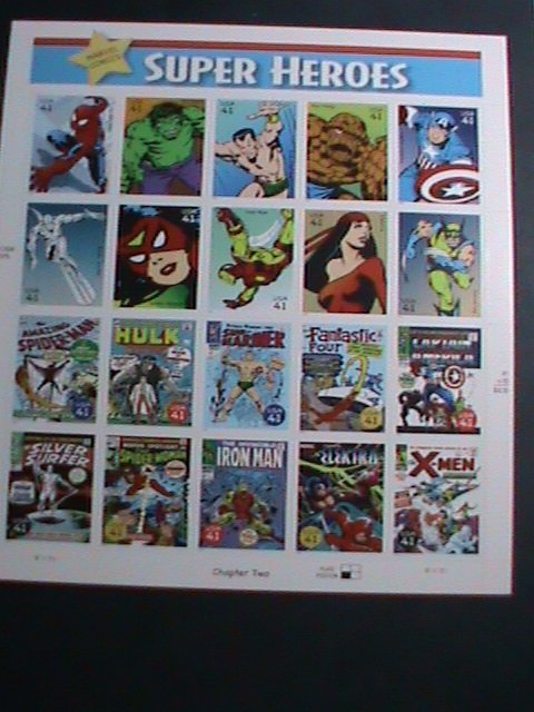 ​UNITED STATES-2007 SC#4159-MARVEL COMICS-SUPER HEROES MNH SHEET VERY FINE