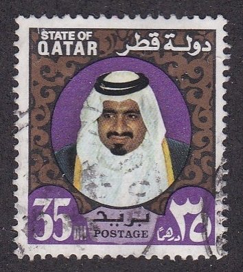 Qatar # 358, Sheik Khalifa, Used, 1/3 Cat.