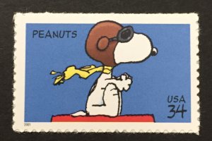 U.S. 2001 #3507 Self Adhesive, Peanuts-Snoopy, MNH.