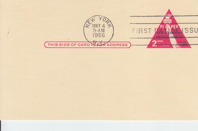 1956 FIPEX Exhibit Post Card (Scott UX44) FDOI