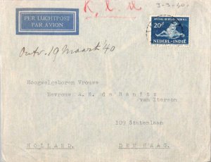 Netherlands Indies 20c+5c European Nurse Tending Patient semi-postal 1940 Air...