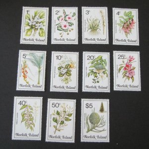 Norfolk Islands Sc 323-328,330-331,314,336-338 Flower MH