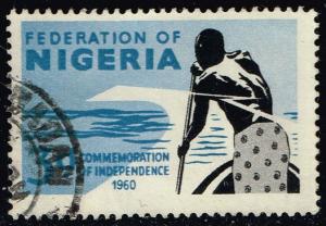 Nigeria #98 Man Paddling Canoe; Used (0.20)