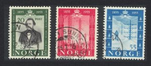 Norway Telegraph Service 3v 1954 Canc SG#449-451