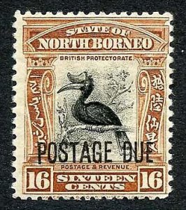 North Borneo SGD84 16c Post Due M/M Cat 65 Pounds