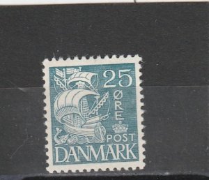 Denmark  Scott#  233  MH  (1933 Caravel)