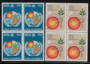 UNITED NATIONS - SC# 371-72  B/4   FVF/MNH 1982