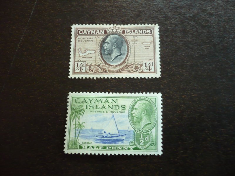 Stamps - Cayman Islands - Scott# 85-86 - Mint Hinged Part Set of 2 Stamps
