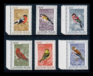 Yugoslavia 912-917 Songbirds Set of Six MNH