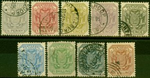 Transvaal 1895-96 Set of 9 SG205-212a Fine Used 