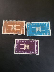 Stamps Cyprus Scott 229-31  hinged