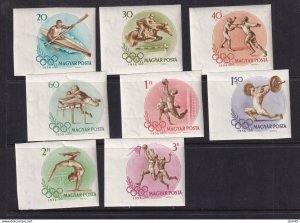 Hungary 1956 Imperf MNH Sc 1160-7 CV $75 Olympics Melbourne 15737