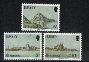 Jersey  #187-189  MNH  1978   Europa  Castles from paintings