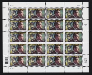 US 3444 33c Thomas Wolfe Mint Sheet OG NH