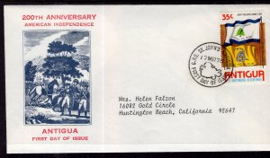 Antigua 427 US Bicentennial Typed FDC