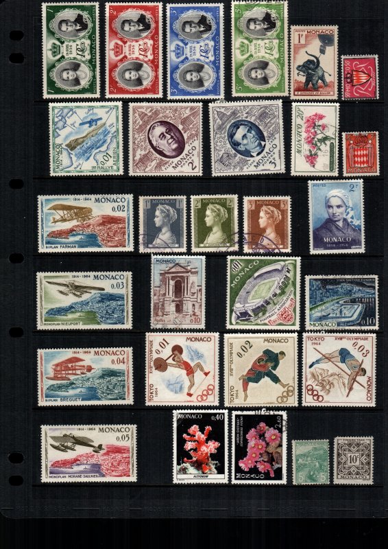 Monaco  28  diff used and mint lot collection