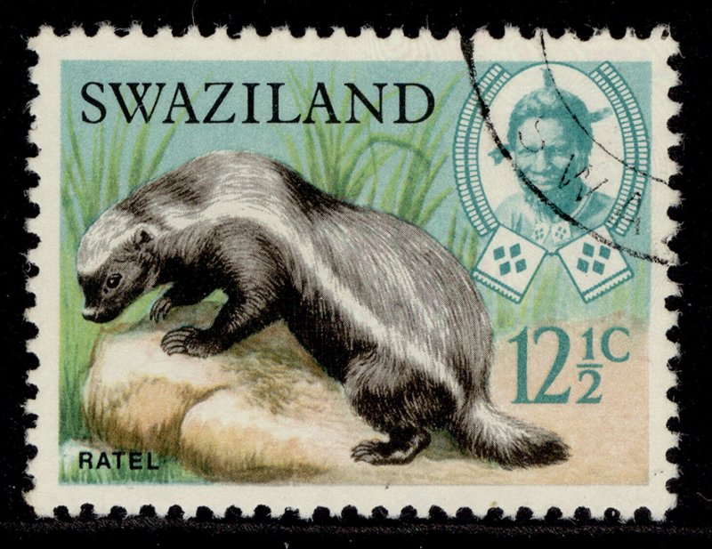 SWAZILAND QEII SG169, 12½c ratel, FINE USED.