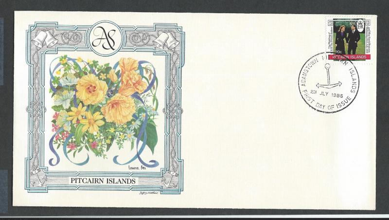 PITCAIRN ISLAND  FDC  Prince Andrew & Sarah Ferguson Royal wedding