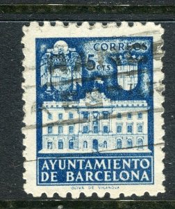 SPAIN; 1930s early Barcelona Local Civil War period issues fine used value